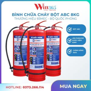 Bình chữa cháy bột ABC 8kg 83MEC Bộ Quốc phòng