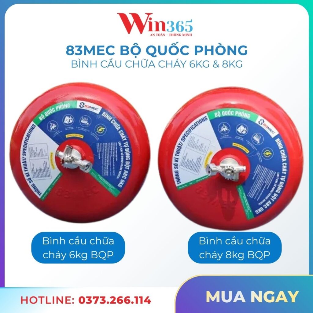 so sánh bình cầu chữa cháy 6kg và 8kg của 83MEC bộ quốc phòng