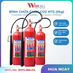 Bình chữa cháy CO2 MT5 (5kg) Bộ Quốc Phòng 83MEC