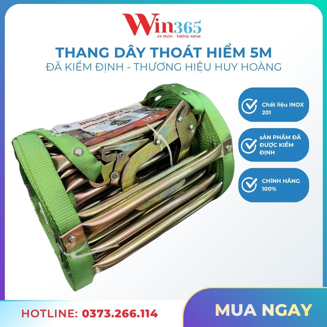 Thang dây thoát hiểm 5m Hoàng Huy - Ảnh 3