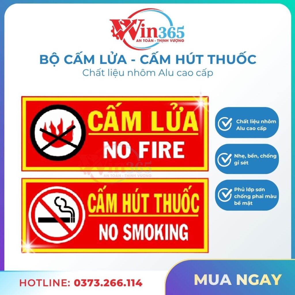 Bộ cấm lửa cấm hút thuốc PCCC