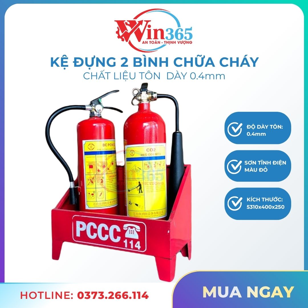 Kệ đựng 2 bình chữa cháy