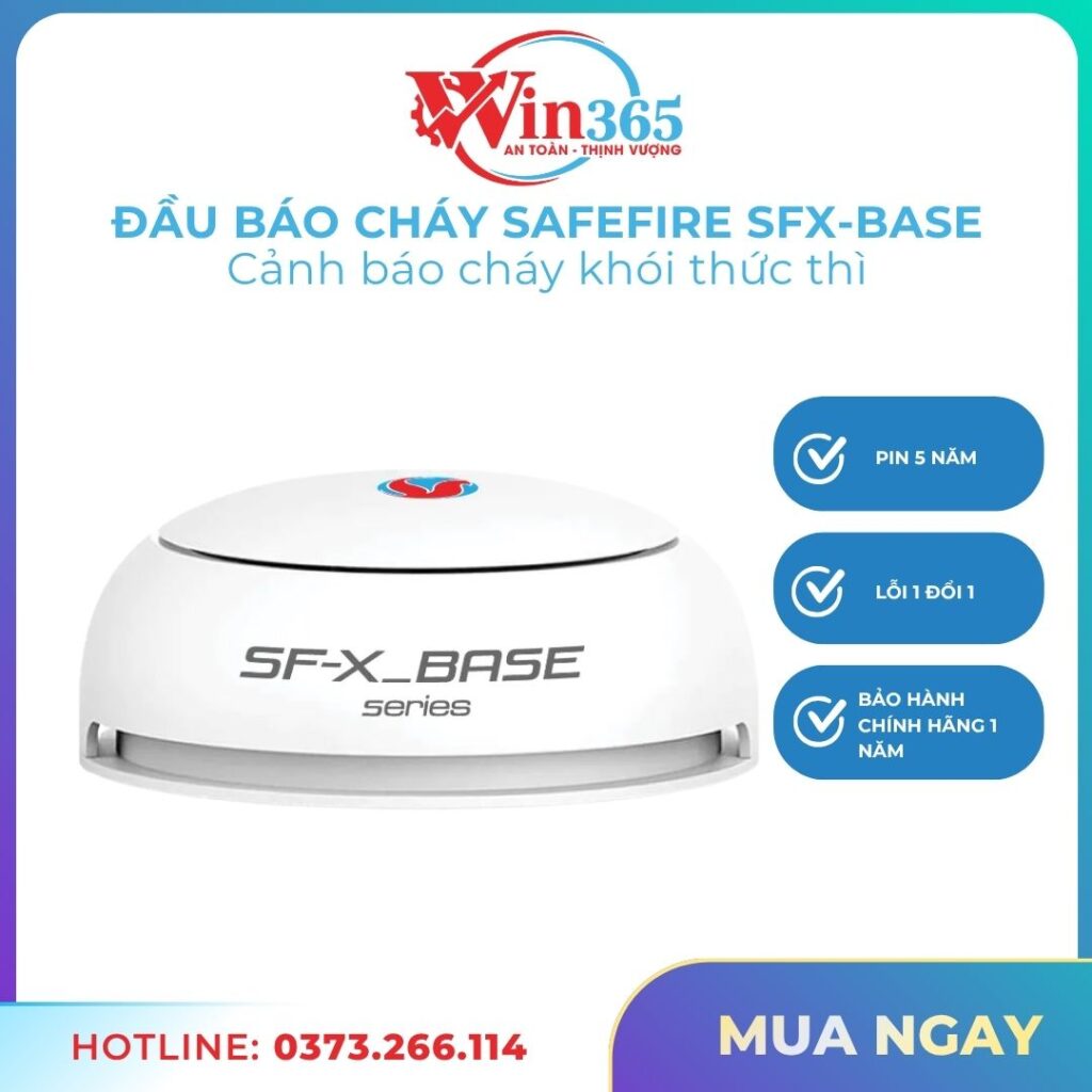Đầu báo cháy SafeFire SFX-Base Chính hãng bảo hành 12 tháng, pin bền 5 năm