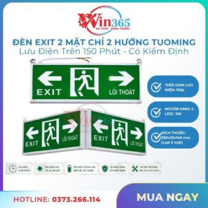 Đèn Exit 2 Mặt Chỉ 2 Hướng Tuoming Giá Rẻ