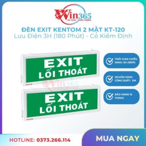 Đèn Exit Kentom 2 mặt KT120
