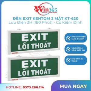 Đèn exit Kentom 2 mặt KT620