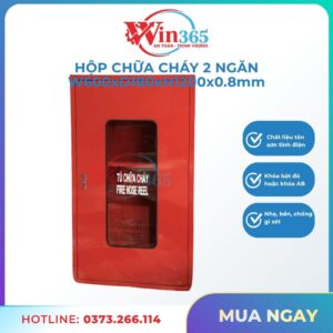 Hộp chữa cháy 2 ngăn 600x180x1200 thép mạ kẽm sơn tĩnh điện