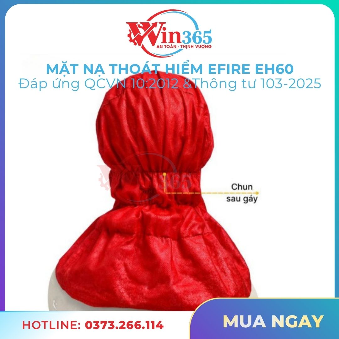 Chun đầu phía sau mặt nạn phòng độc EFIRE EH60