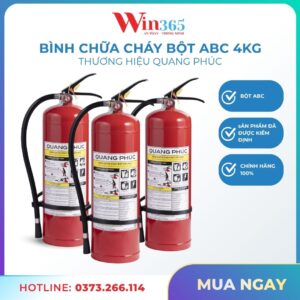 Bình chữa cháy bột ABC 4kg Quang Phúc