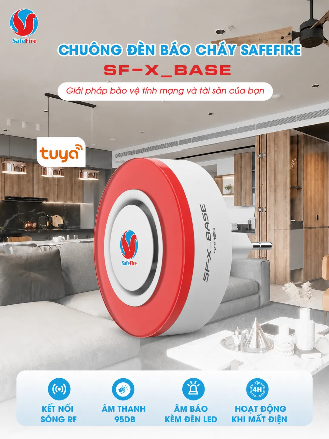Tính năng chuông đèn SafeFire SFX-Base