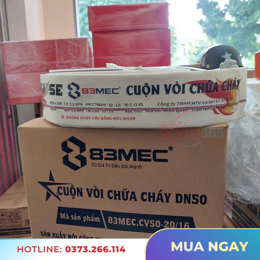 Ảnh thật Cuộn vòi chữa cháy DN50 dà 20m 83MEC-BQP