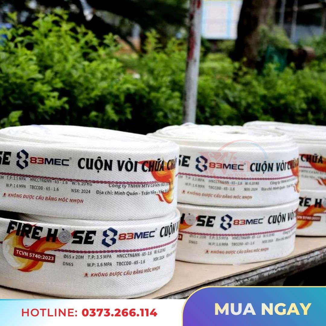 Cuộn vòi chữa cháy DN65 83MEC- Bộ Quốc Phòng dùng trong các trường hợp chữa cháy khẩn cấp