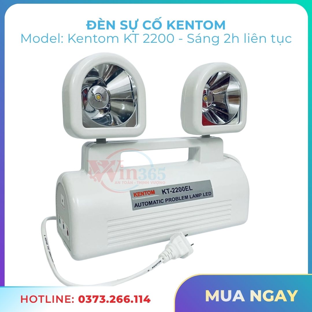 Đèn Sự Cố Kentom KT2200 - Chiếu Sáng Liên Tục Hơn 120 phút - Ảnh 2