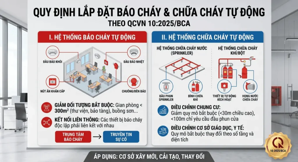 Quy Định Lắp Đặt Báo Cháy Tự Động Theo QCVN10:2025/BCA