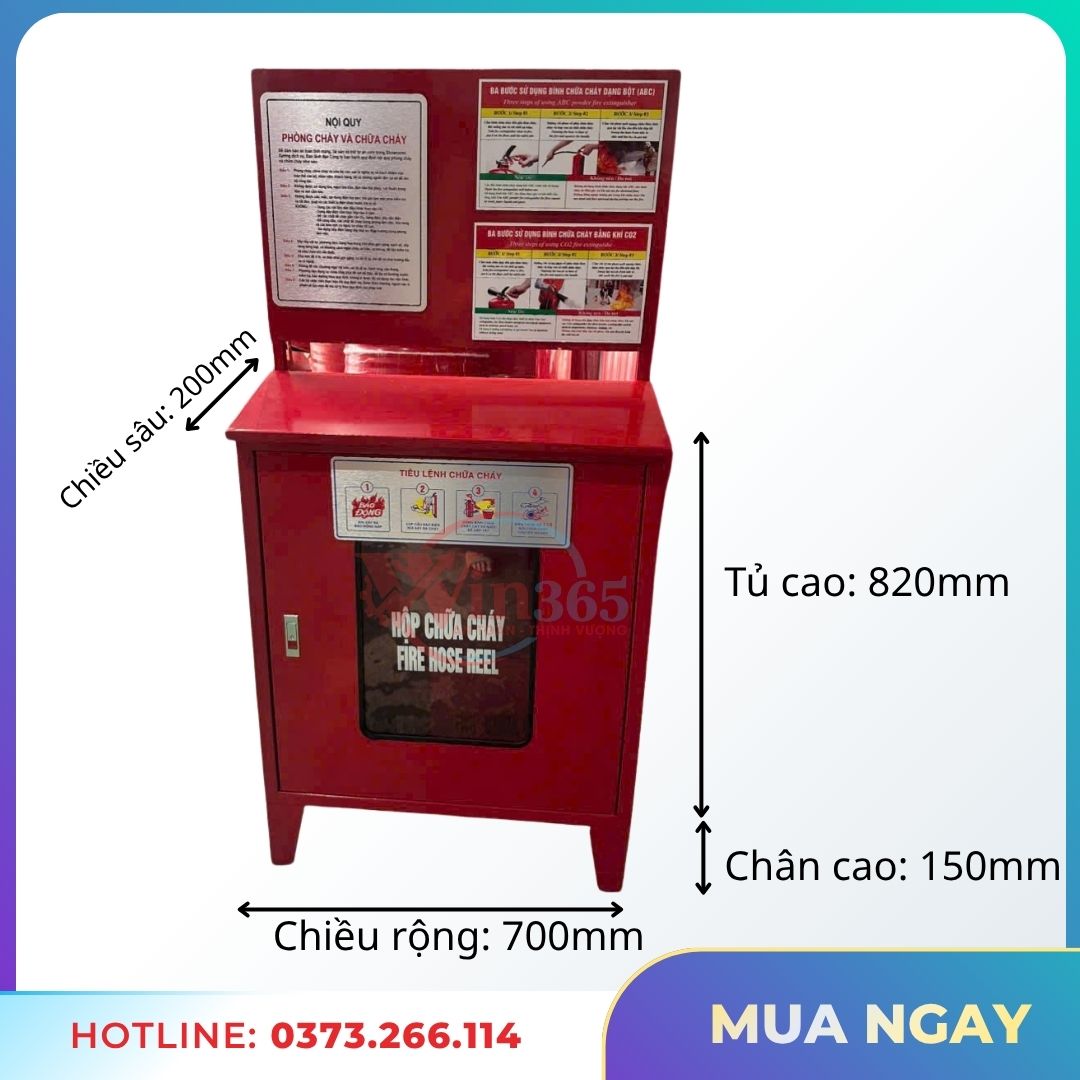 Tủ pccc có khung nội quy tiêu lệnh