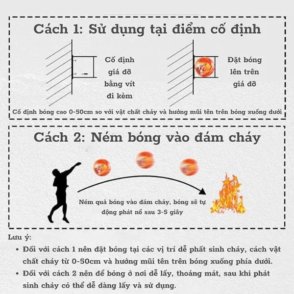 Hướng dẫn sử dụng Bóng chữa cháy AFO dập cháy tự động