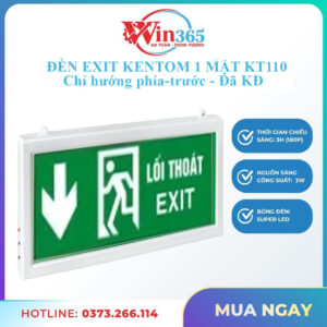 Đèn exit Kentom KT110 hướng phía sau